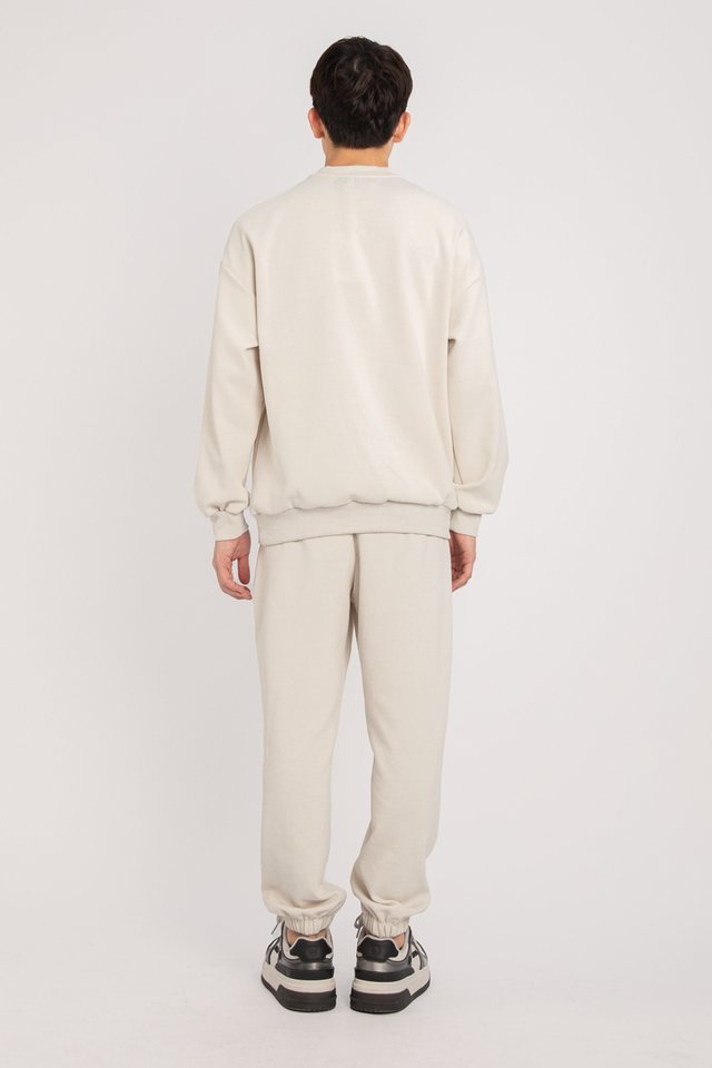STITCH OVERSIZED SWEATER (BONE) 