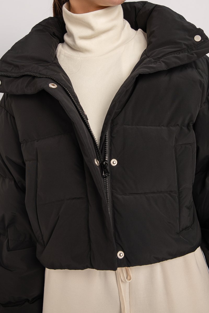 Women's Tall Hooded Crop Puffer Jacket