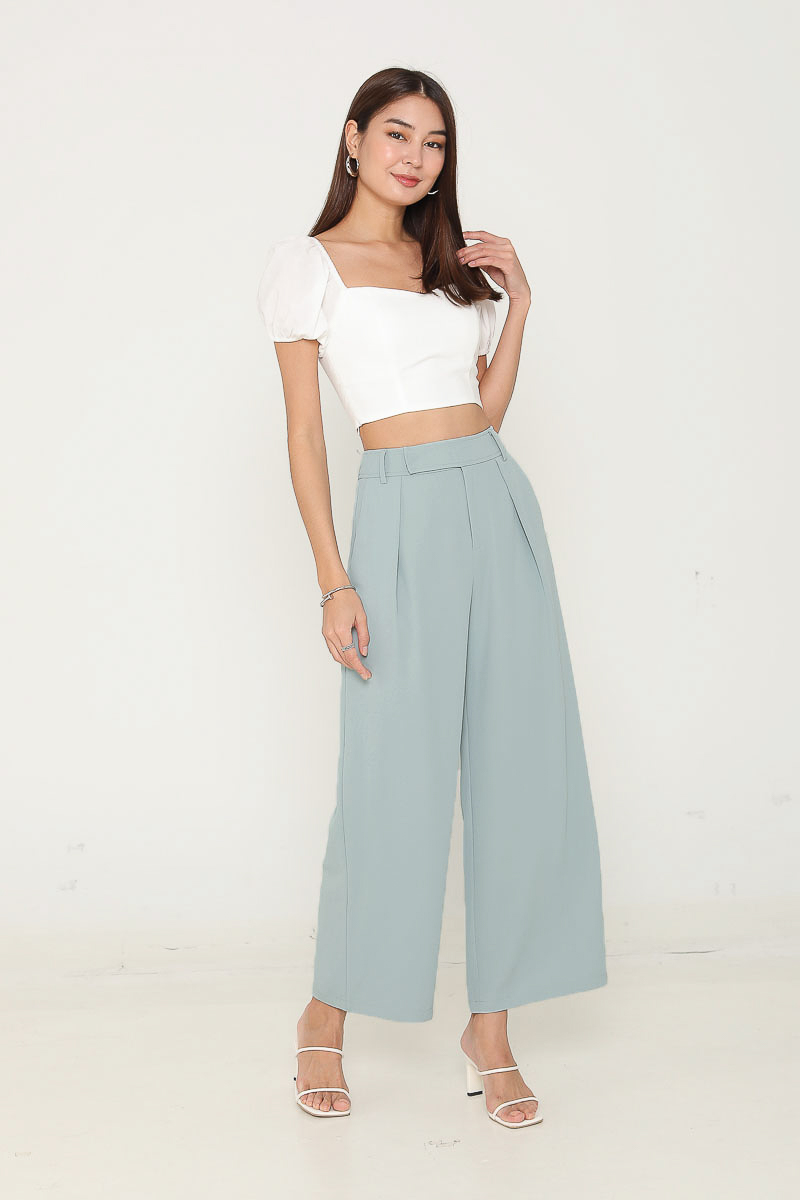 ELLENA EXTENDED FLAP PANTS (SKY GREY)