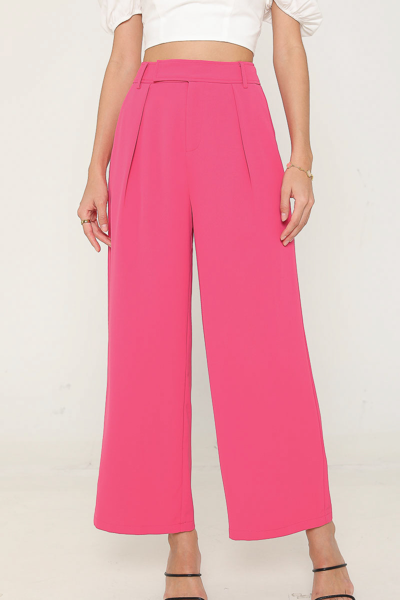 ELLENA EXTENDED FLAP PANTS (HOT PINK)