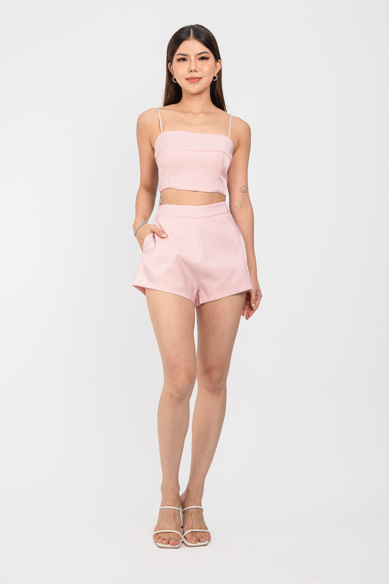 SUKI SHIMMER SHORTS (LIGHT PINK)