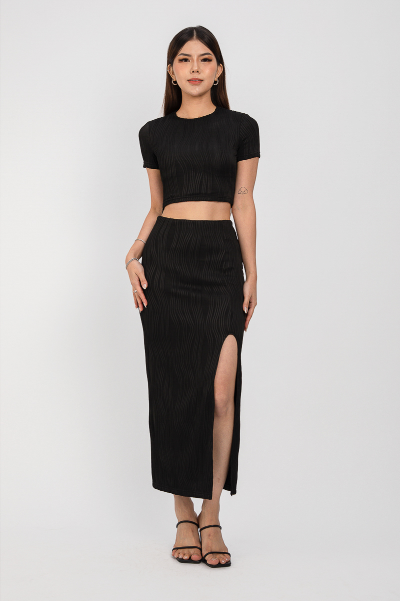 WILLY WAVEY SKIRT (BLACK)