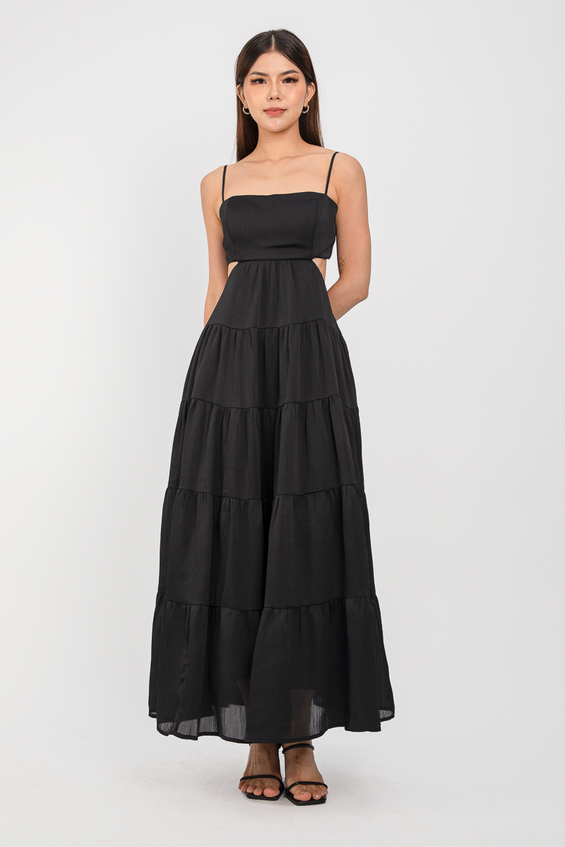 CELESTE CUT OUT MAXI (BLACK)