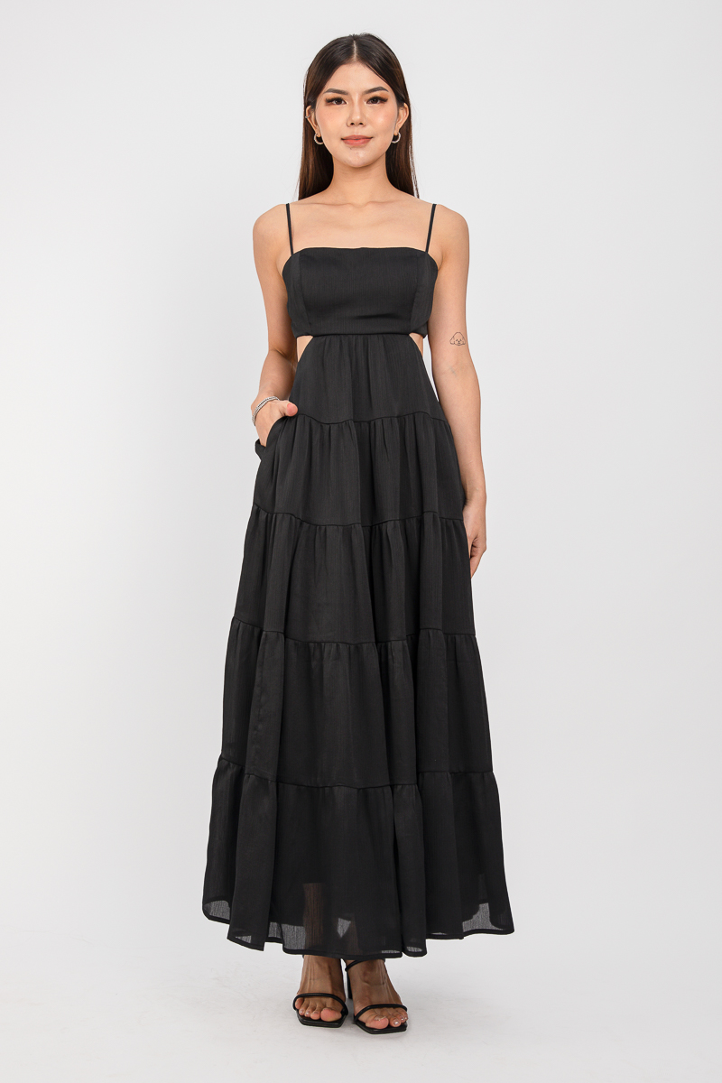 CELESTE CUT OUT MAXI (BLACK)