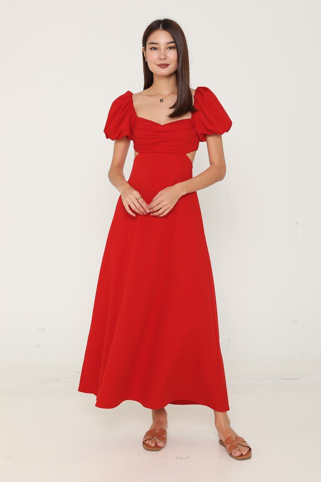 CELIA CUT OUT PUFFY MAXI (RED)