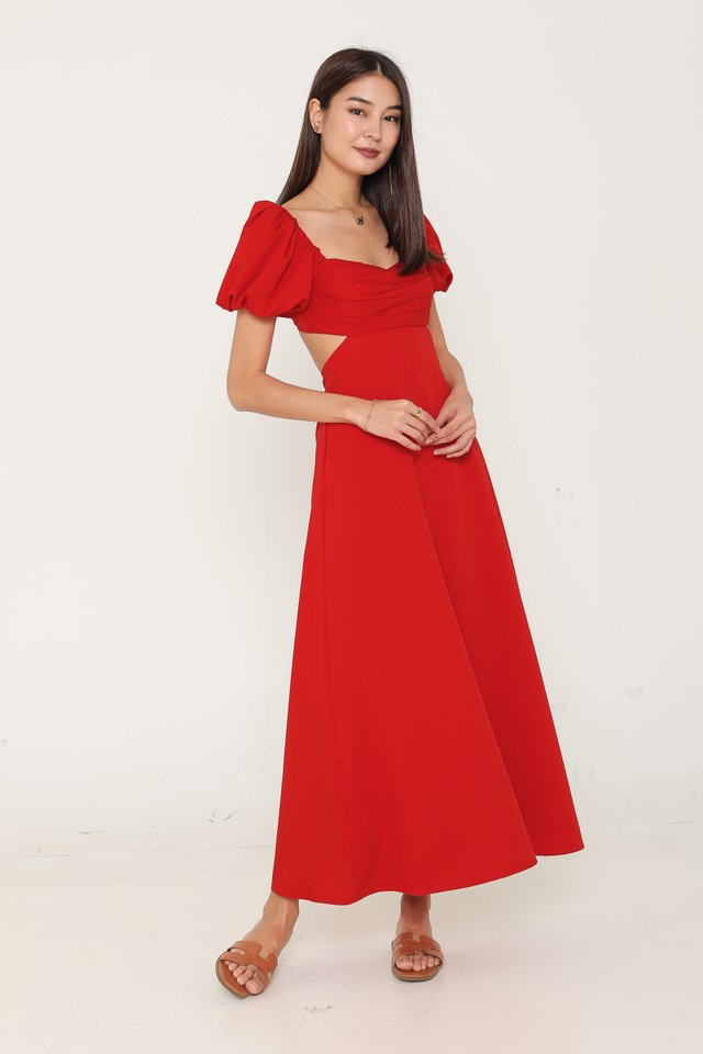 CELIA CUT OUT PUFFY MAXI (RED)