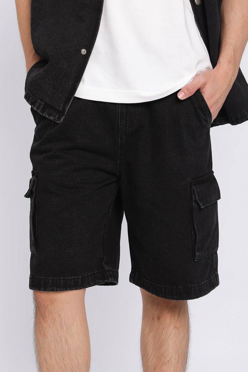 Next black sale denim shorts