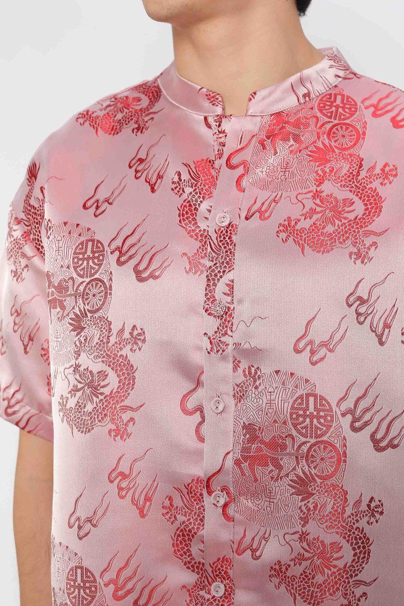 LONG MA JING SHEN MENS SHIRT (PINK)