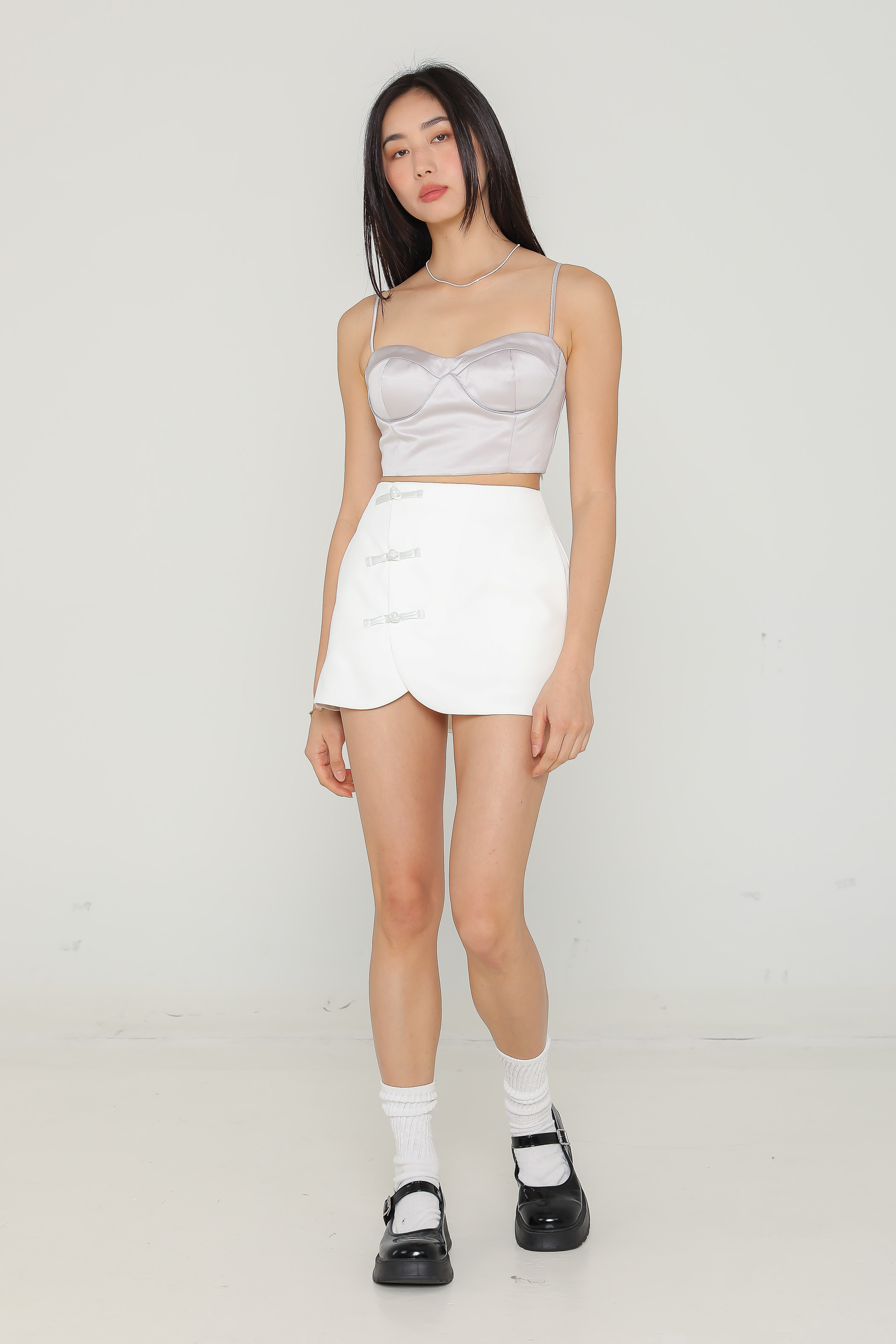 FAE FASTENER SKORTS (WHITE)