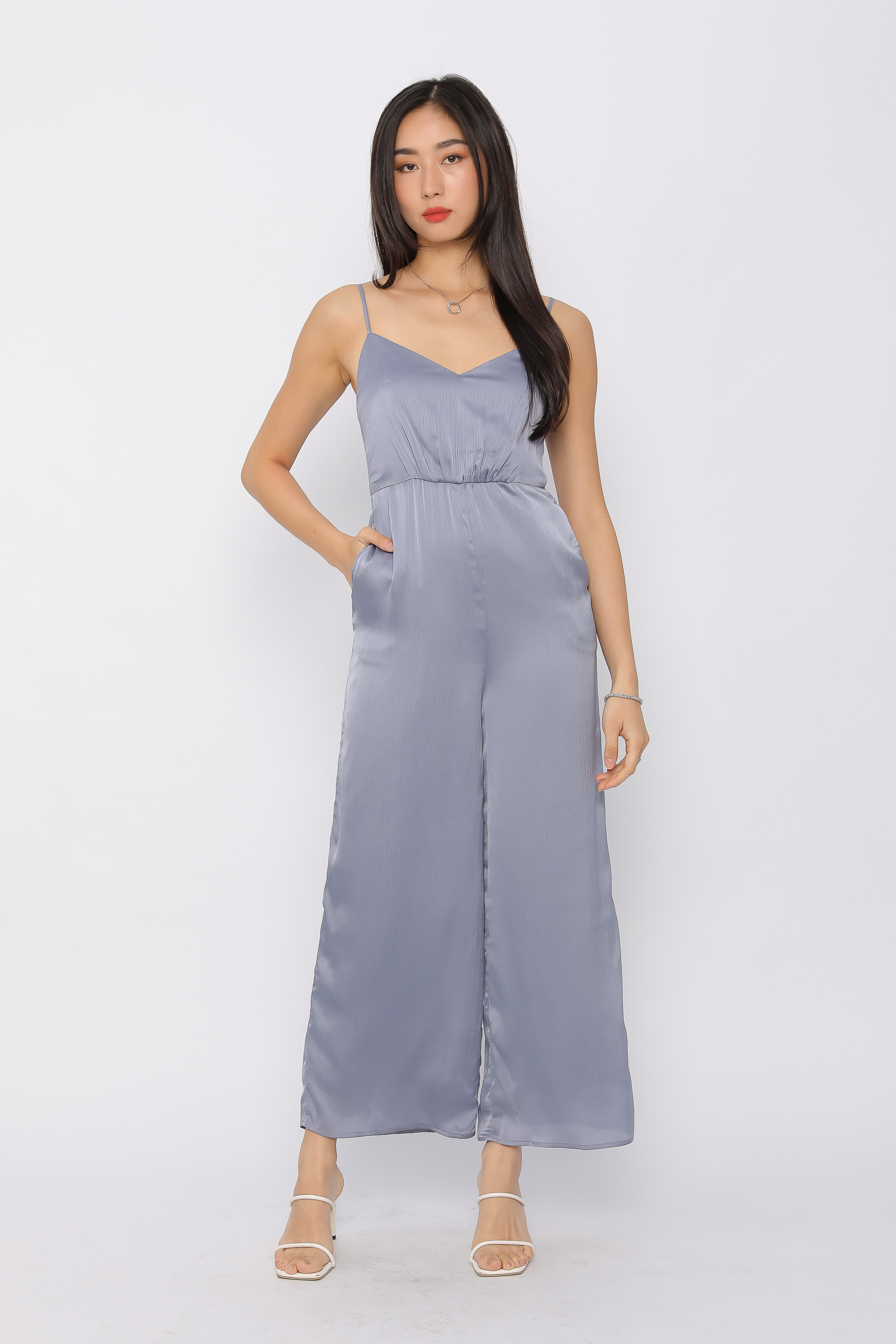 TESS TEXTURED JUMPSUIT (BLUE)