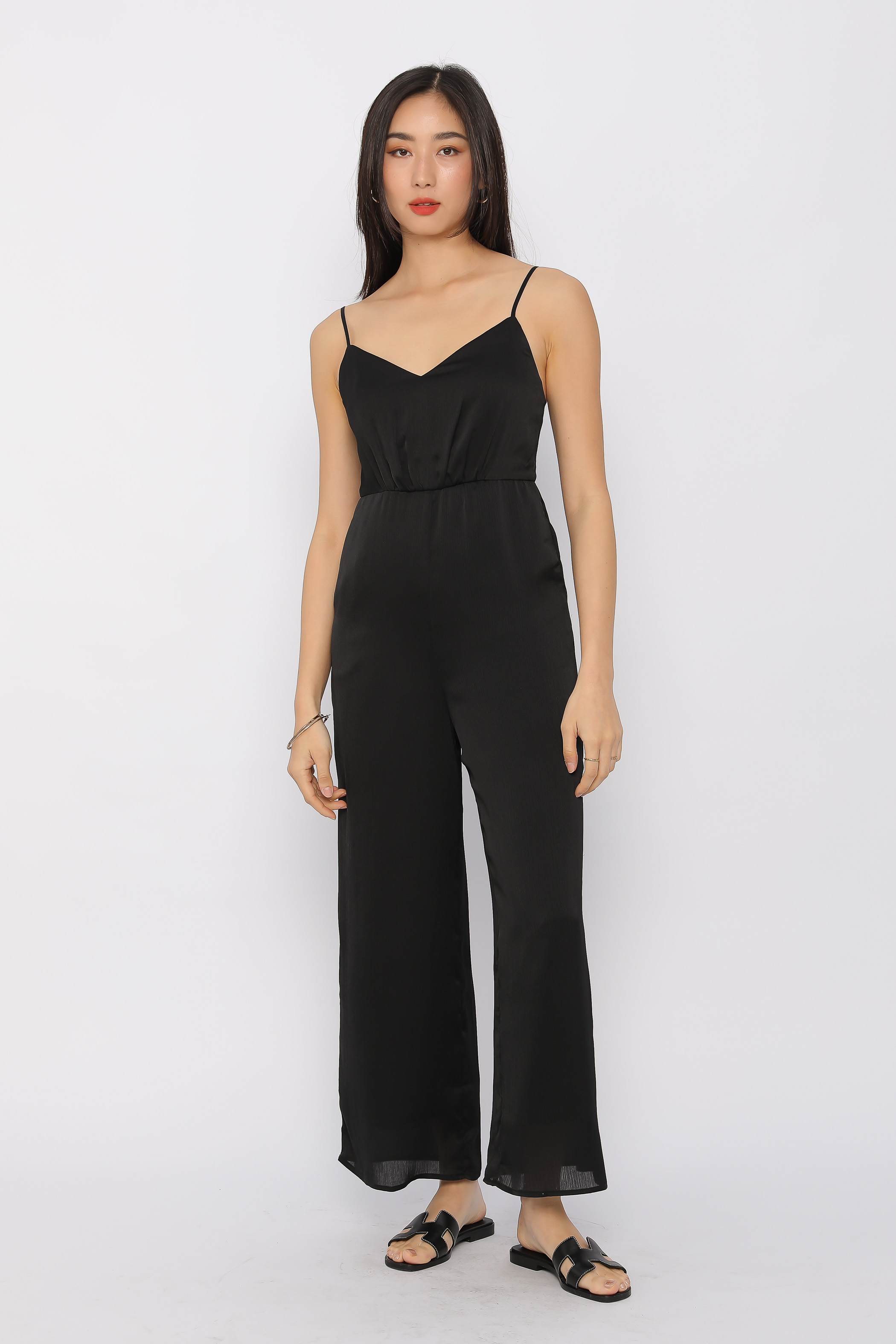 TESS TEXTURED JUMPSUIT (BLACK)