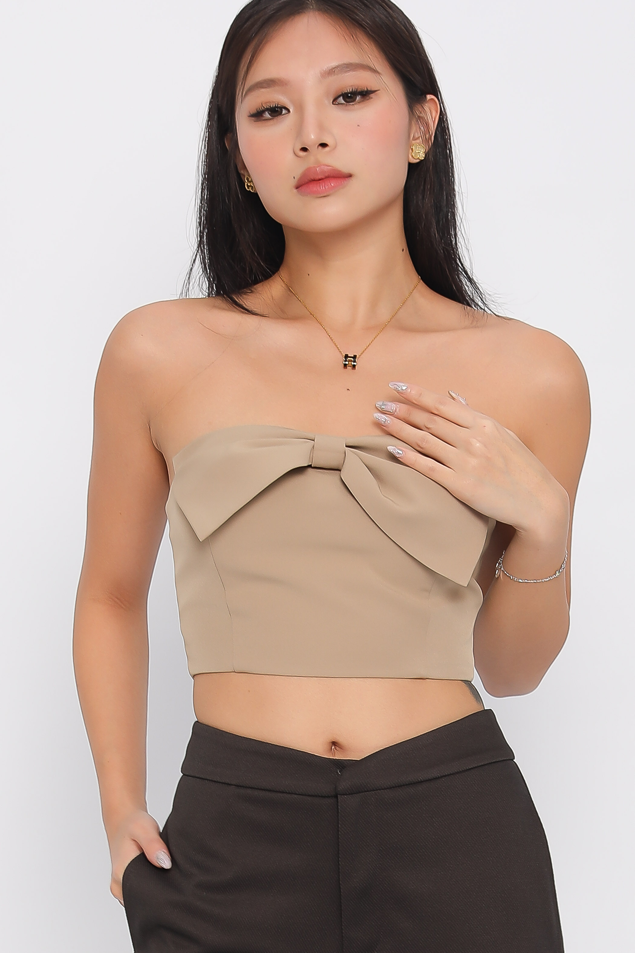 CROPPED TUBE PADDED TOP (WHITE)