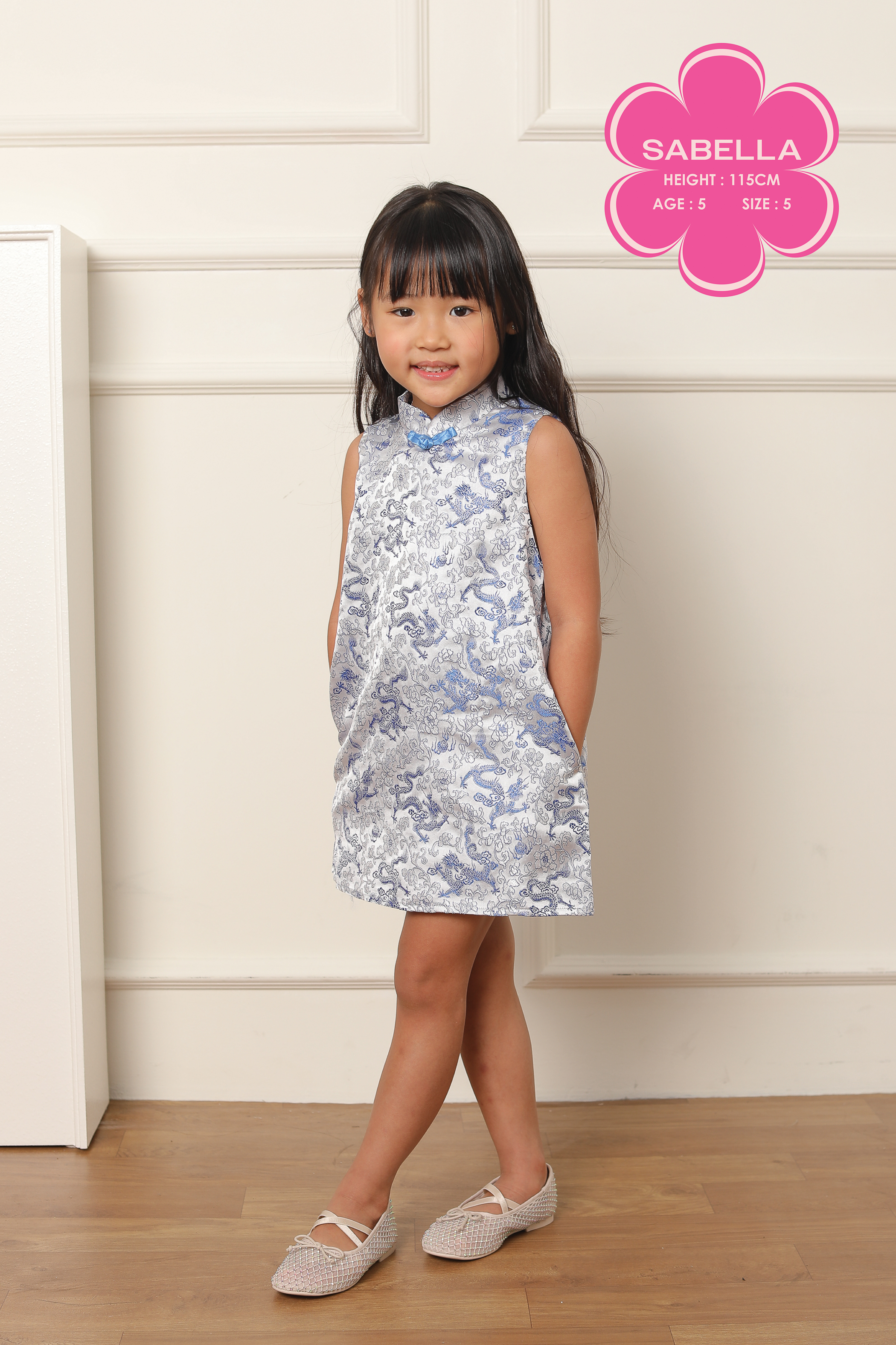 LONG ZHONG HUAT DRESS (SILVER BLUE)