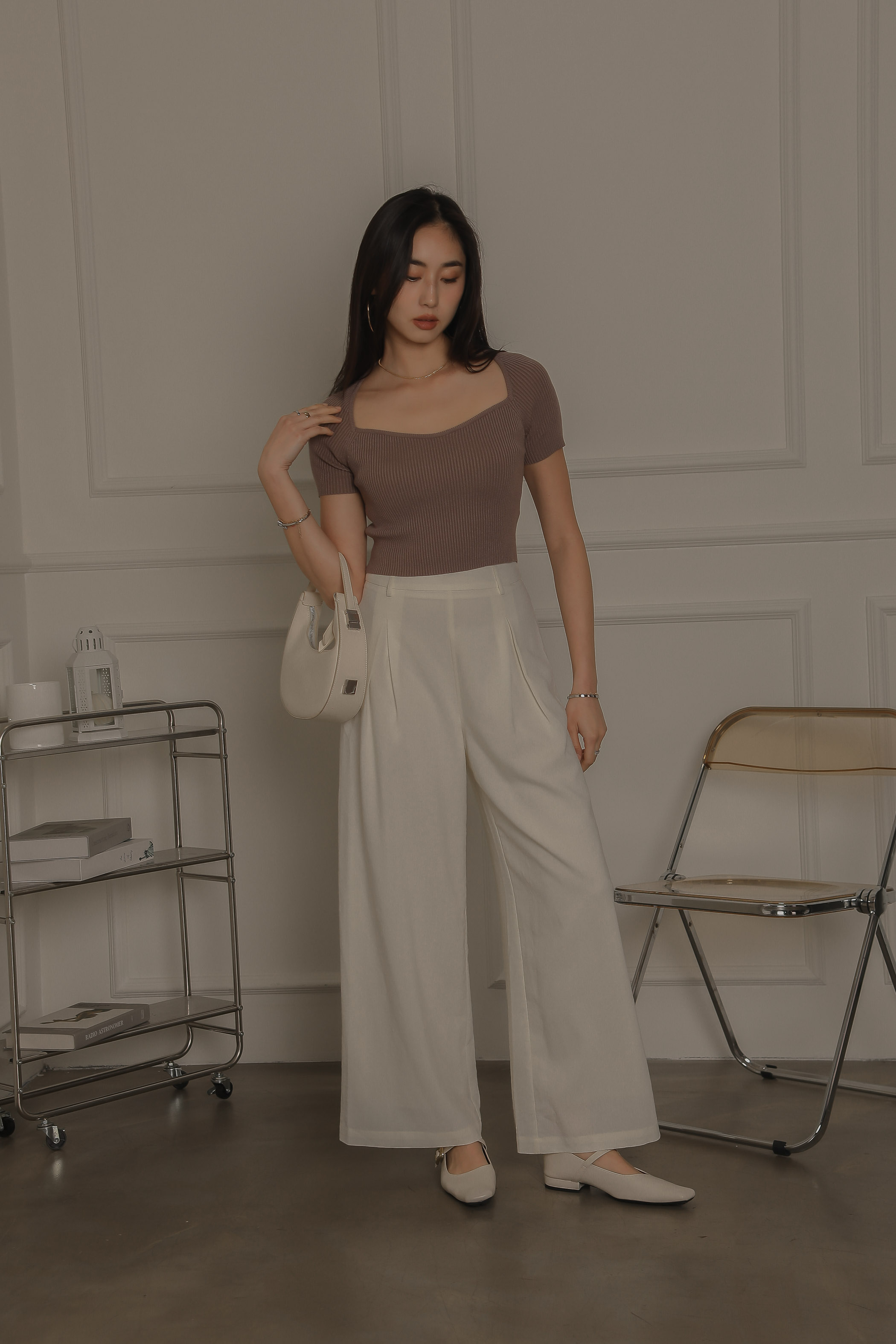 BLAIR BELTED LINEN PANTS (CREAM) 