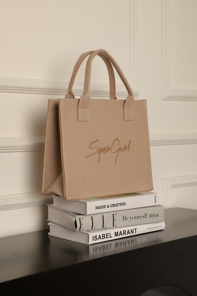 SUPERGURL BOOK TOTE (NUDE)