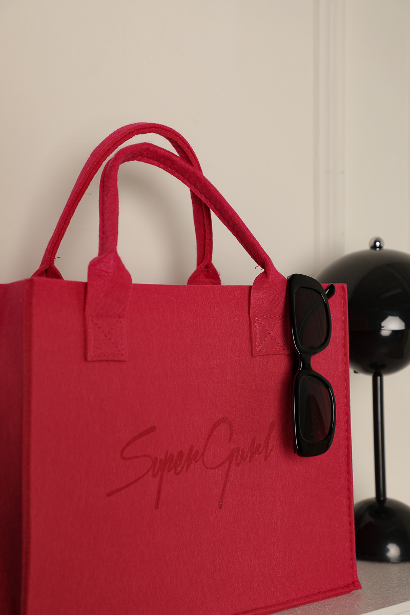 SUPERGURL BOOK TOTE (HOT PINK)