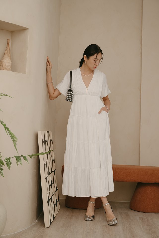 BAMBI TIERED MAXI DRESS (WHITE)