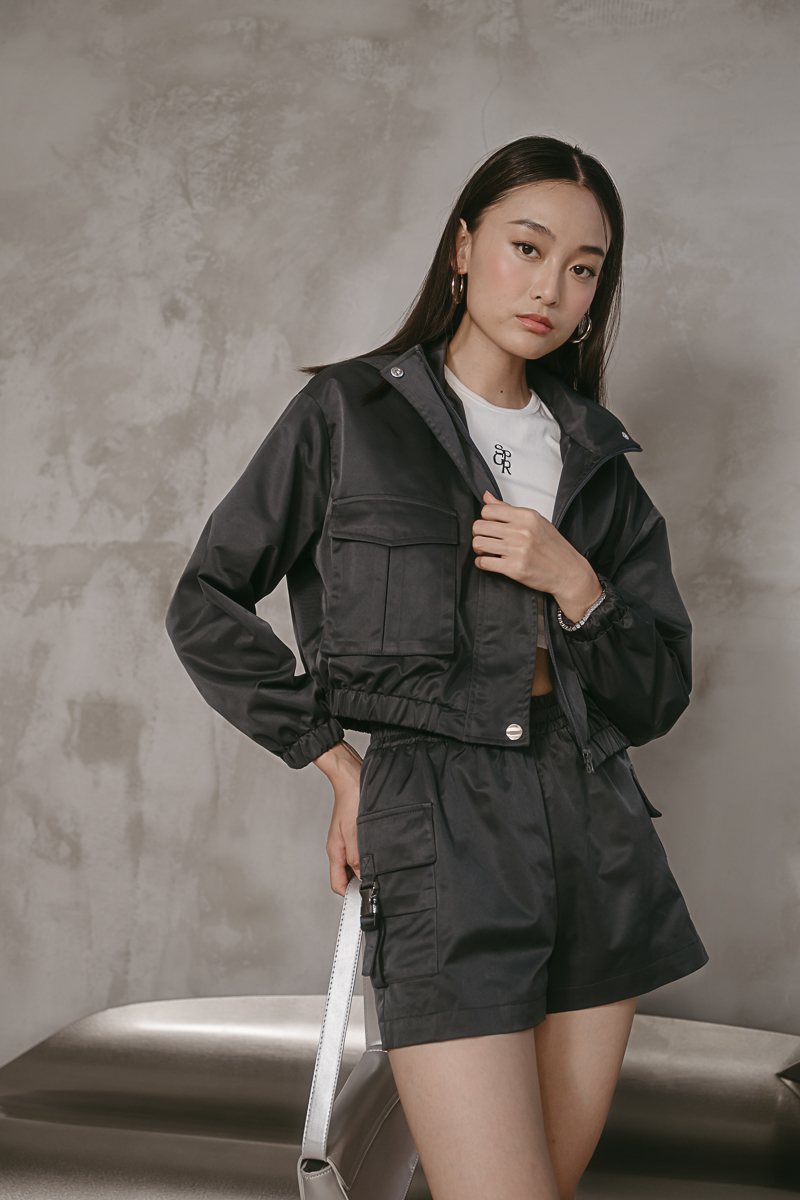 COOPER CROP PARKA (GREY)