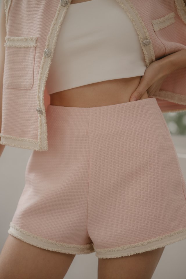 TRICIA TWEED SHORTS (PINK)