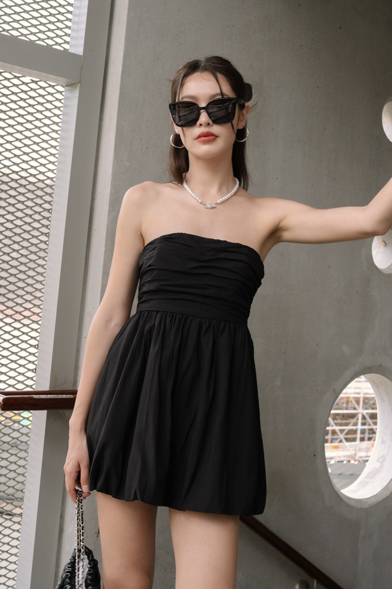 TIFFY TIE BACK DRESS (BLACK)