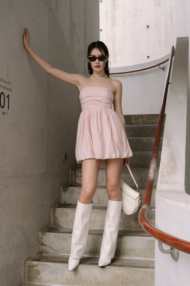 TIFFY TIE BACK DRESS (PINK)