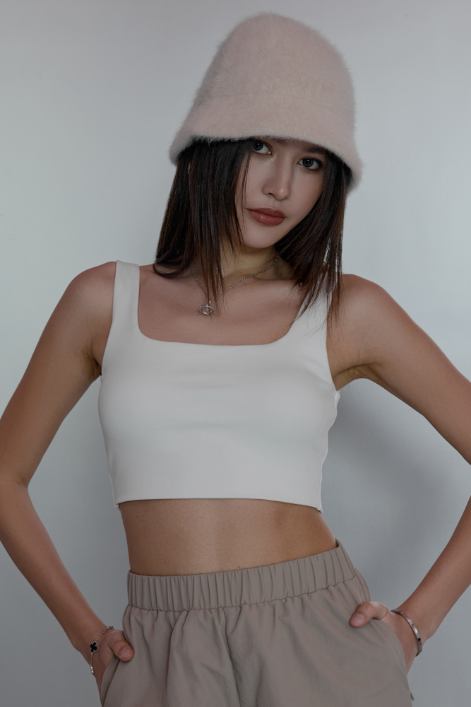 HASHY V2 CROP TANK TOP (WHITE)