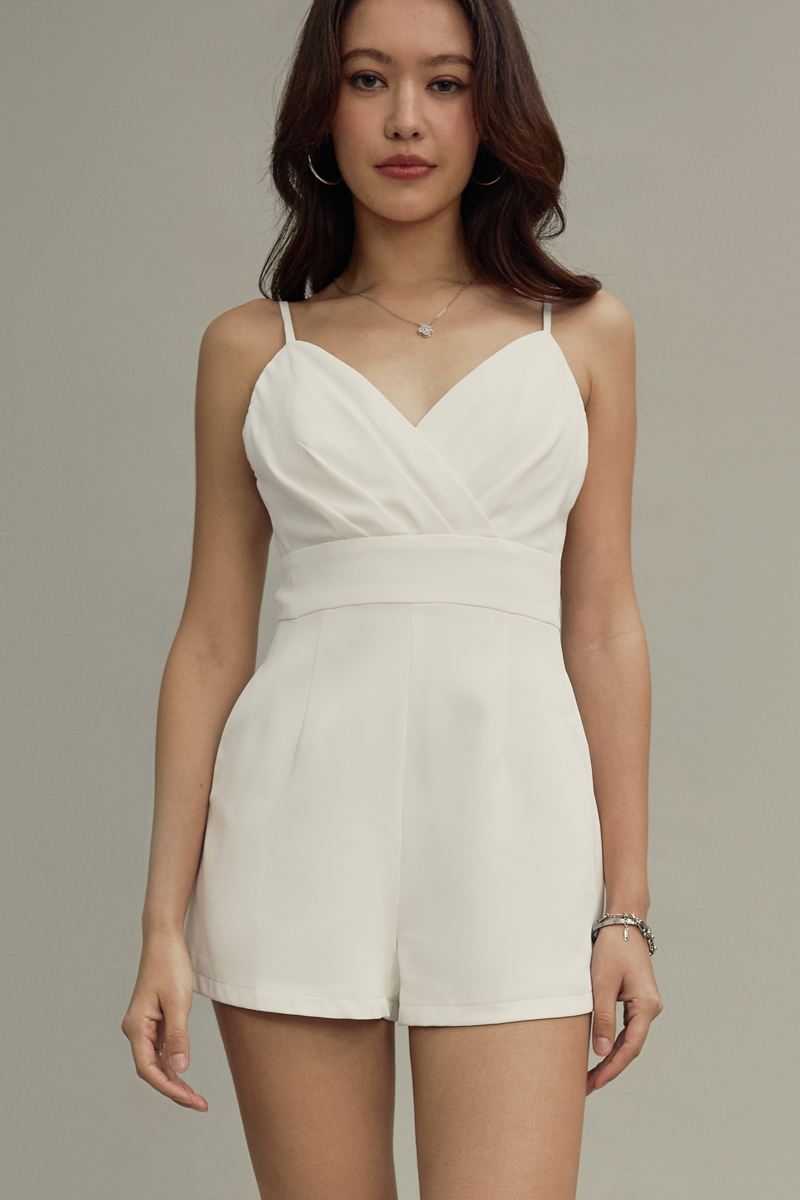 BELLE BUSTIER ROMPER (WHITE) 