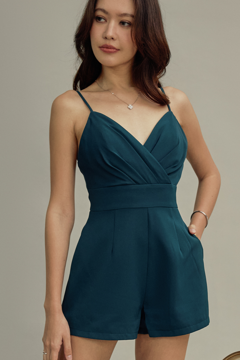 BELLE BUSTIER ROMPER (EMERALD)