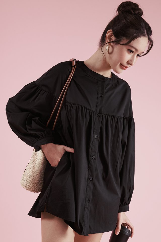 BRISA BABYDOLL DRESS (BLACK) 