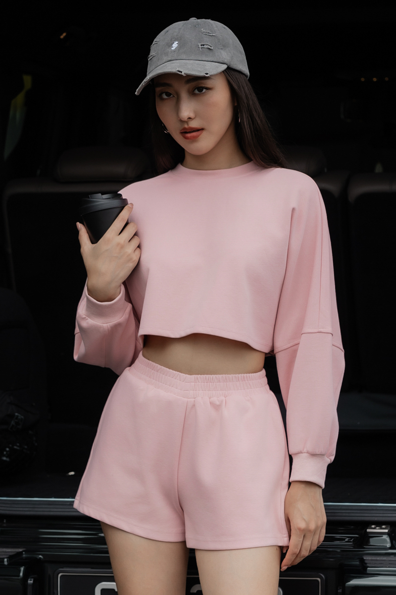 ANGEL CROPPED PULLOVER (PINK)