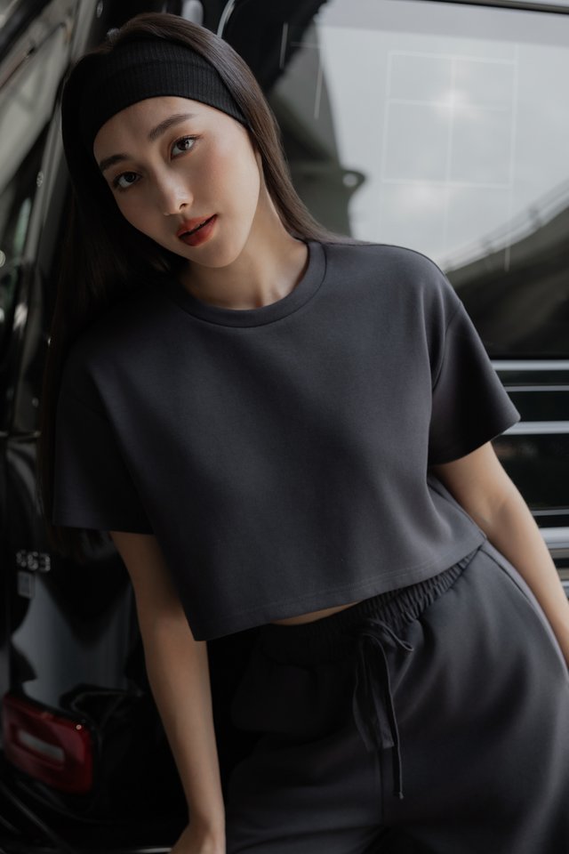 *BACKORDER* NANI CROP TOP (SMOKE GREY)