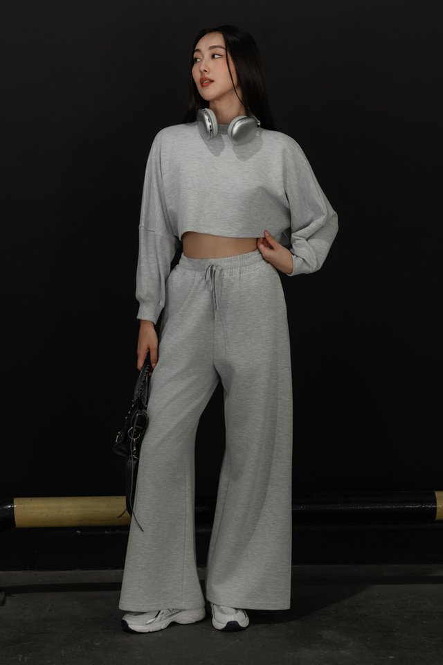 ANGEL CROPPED PULLOVER (HEATHER GREY)