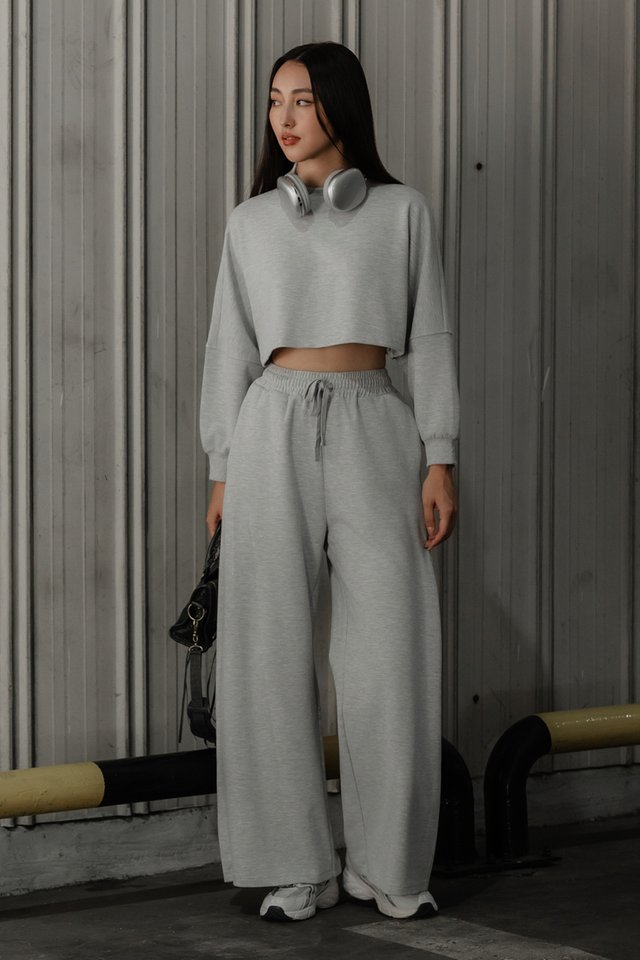 ANGEL CROPPED PULLOVER (HEATHER GREY)