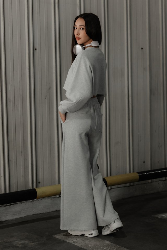 ANGEL CROPPED PULLOVER (HEATHER GREY)