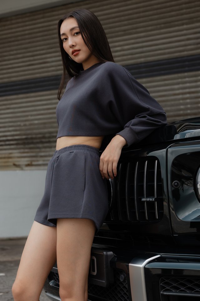 ANGEL CROPPED PULLOVER (SMOKE GREY)