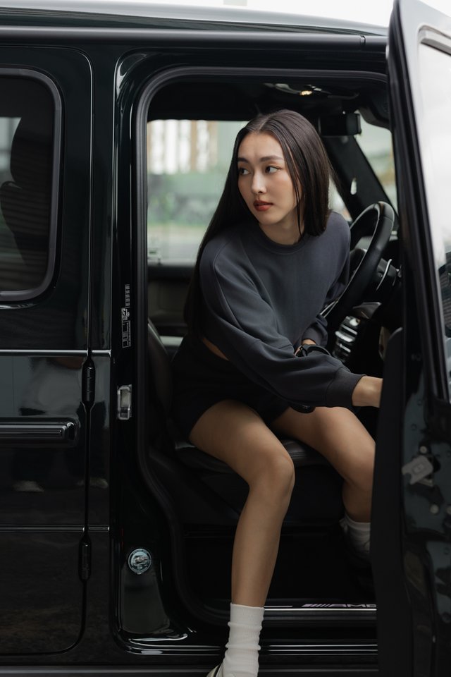 ANGEL CROPPED PULLOVER (SMOKE GREY)