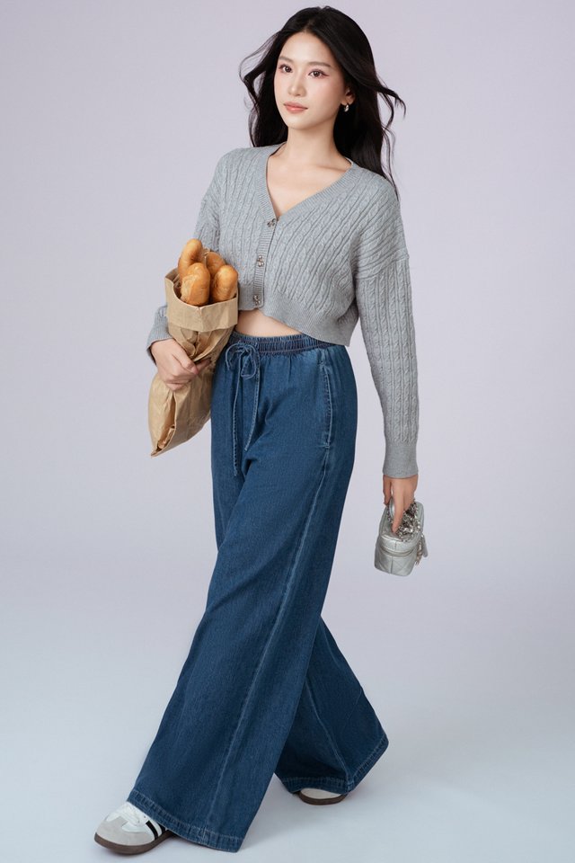*BACKORDER* SAMUEL DENIM DRAWSTRING JOGGERS (MID BLUE)