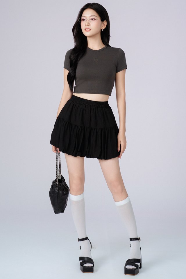 *BACKORDER* BUBBLE SKORTS (BLACK)