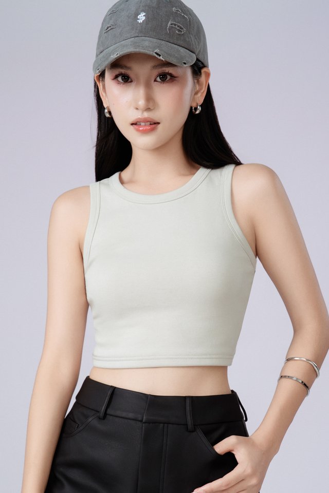 DOUBLE BUCKLE SLEEVELESS TOP (OAT)