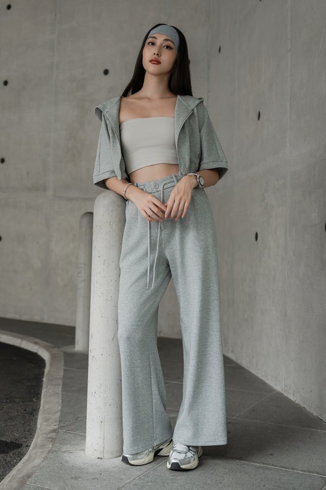 XYZ DRAWSTRING PANTS (HEATHER GREY)