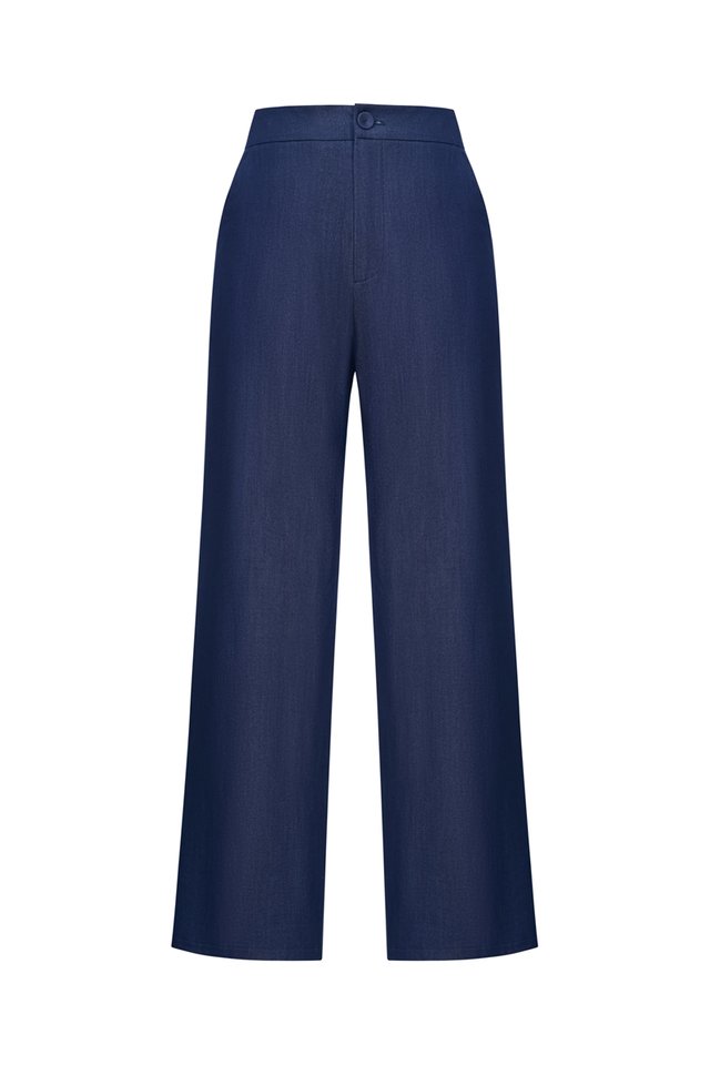 SUPER LIGHT FAUX DENIM PANTS (DARK BLUE)