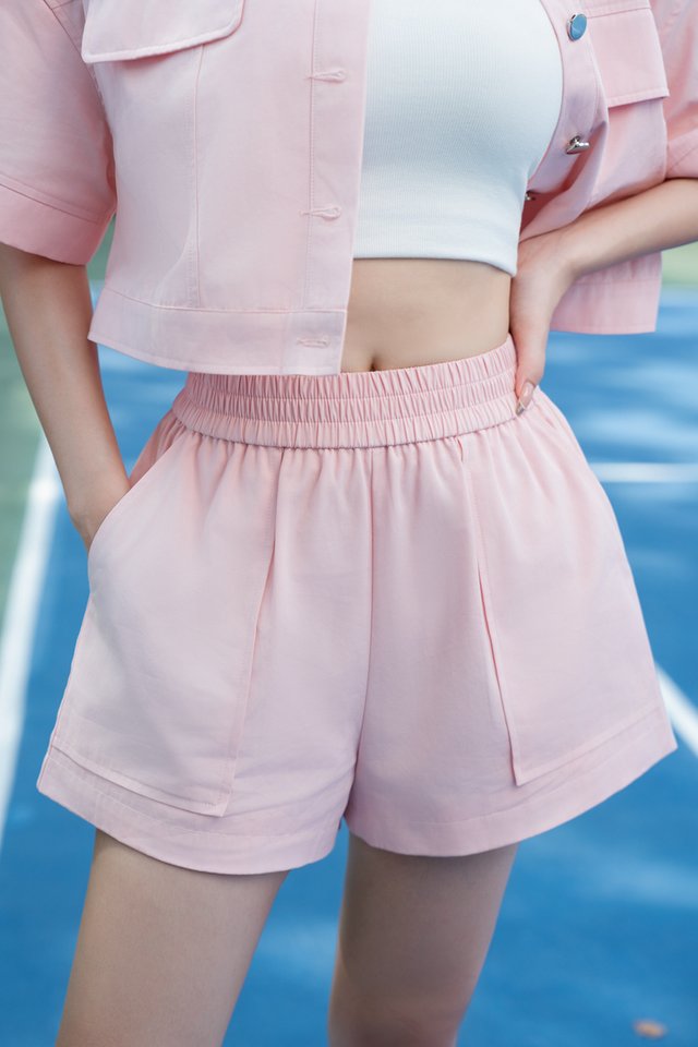 DAVIS DOUBLE POCKET SHORTS (LIGHT PINK)