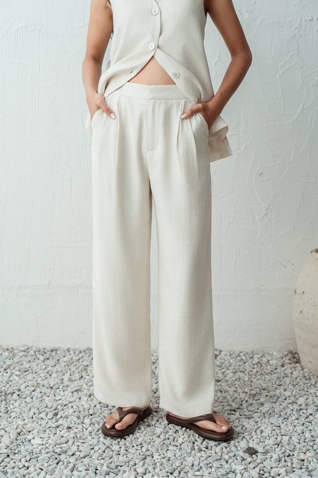 LAYNA LINEN PANTS (NATURAL)