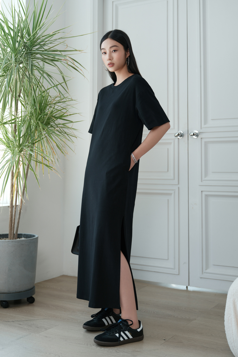 OLLIE OVERSIZED DRESS (BLACK)