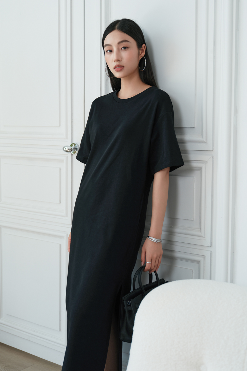 OLLIE OVERSIZED DRESS (BLACK)