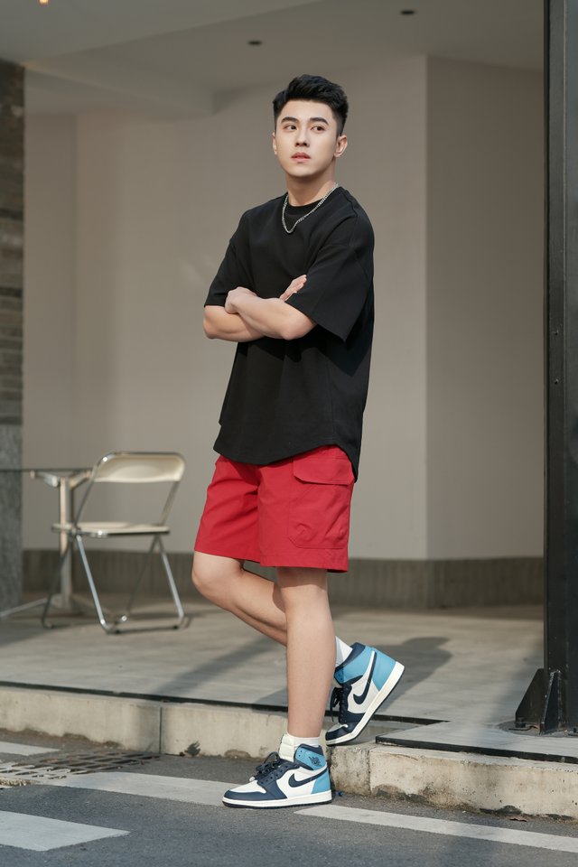 FLEX 7" CARGO SHORTS (RED)