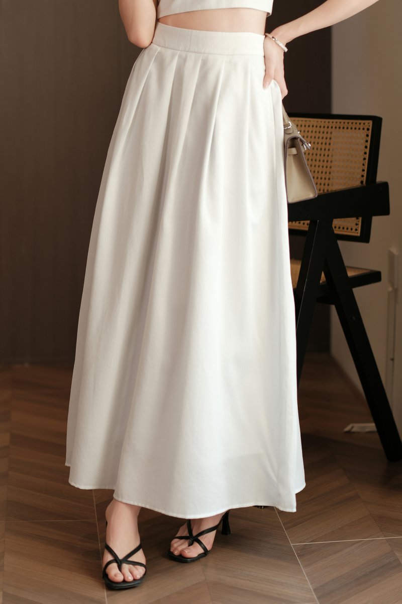 MYRA MAXI SKIRT (ICE WHITE)