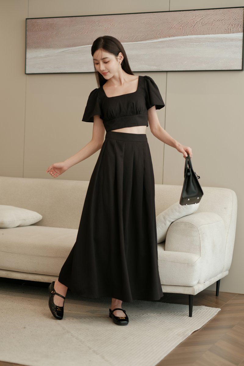 MYRA MAXI SKIRT (BLACK)