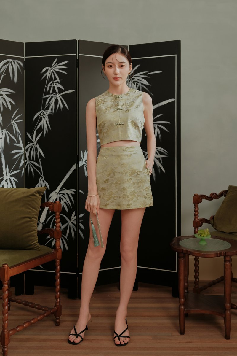 DAO XIANG QIPAO TOP (GREEN)