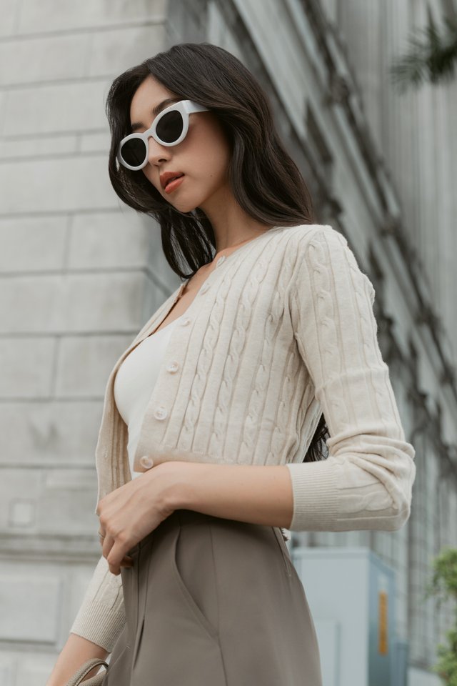 KIARA KNITTED CARDIGAN (OATMEAL)